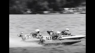 SPEED BOATS. 1957 Video edited, enhanced.