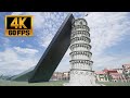 Pisa tower breaking super domino