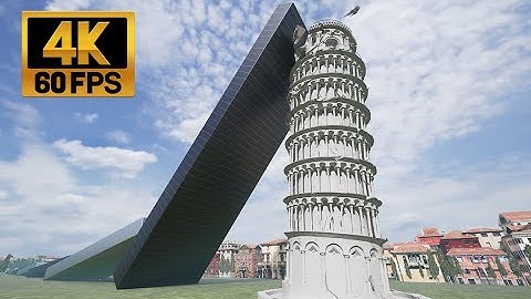 Pisa tower breaking super domino