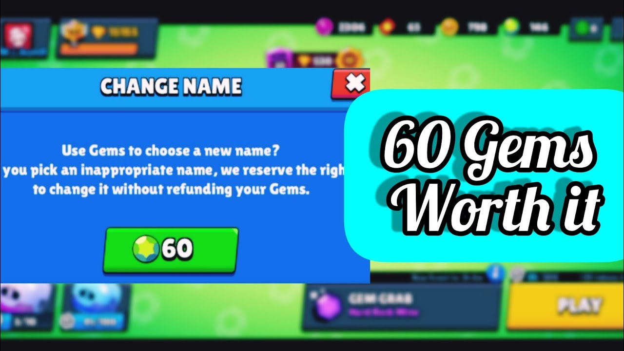 Giving 60 Gems To Change My Name In Brawl Stars Is It Worth It Youtube - brawl stars schrifart farbiger name