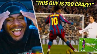 American Reacts To Ronaldinho - Football's Greatest Entertainment!