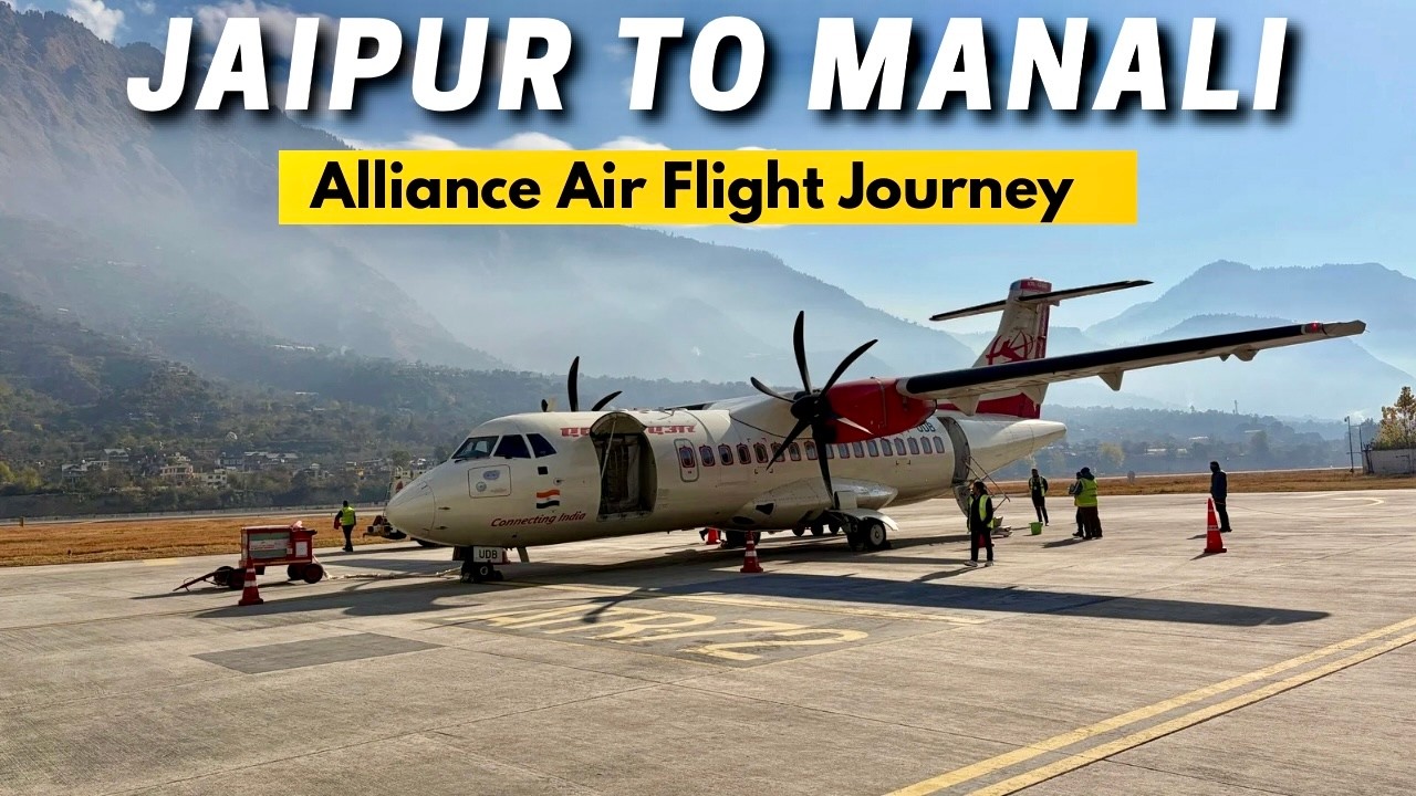 Jaipur To Manali Flight Journey In Alliance Air ATR 42 Aircraft || Jaipur To Manali Flight