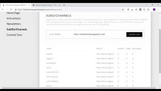 Subidschannels Page Basics