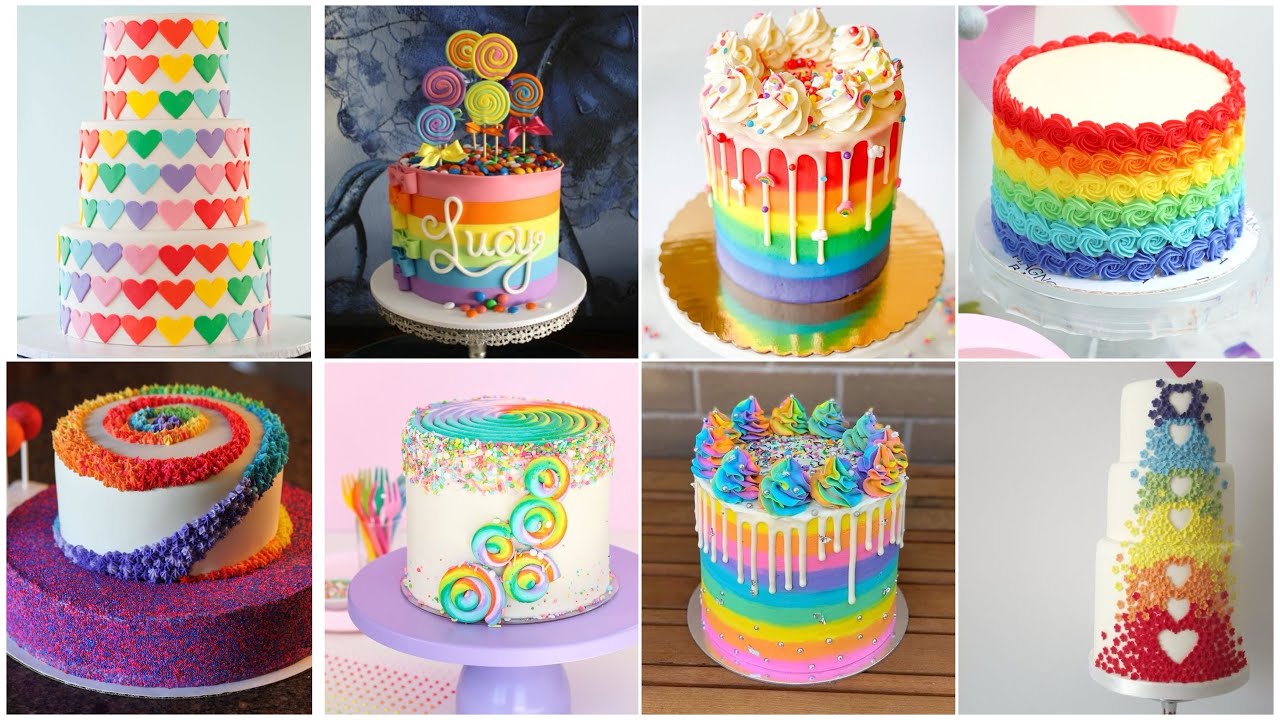 🌈🎂Rainbow Theme Cake Design 2024/Cake Design/Unicorn Cake/Rainbow Cake/Birthday Cake Design