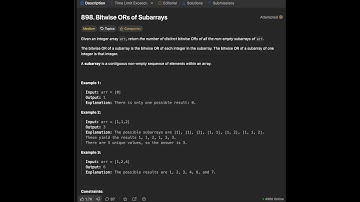 Python | Bitwise ORs of Subarrays | Leetcode 898 | Dr Fang