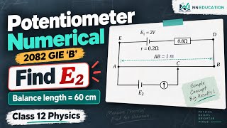 Potentiometer Numerical | Find E₂ | 2082 GIE B | Class 12 Physics Nepal