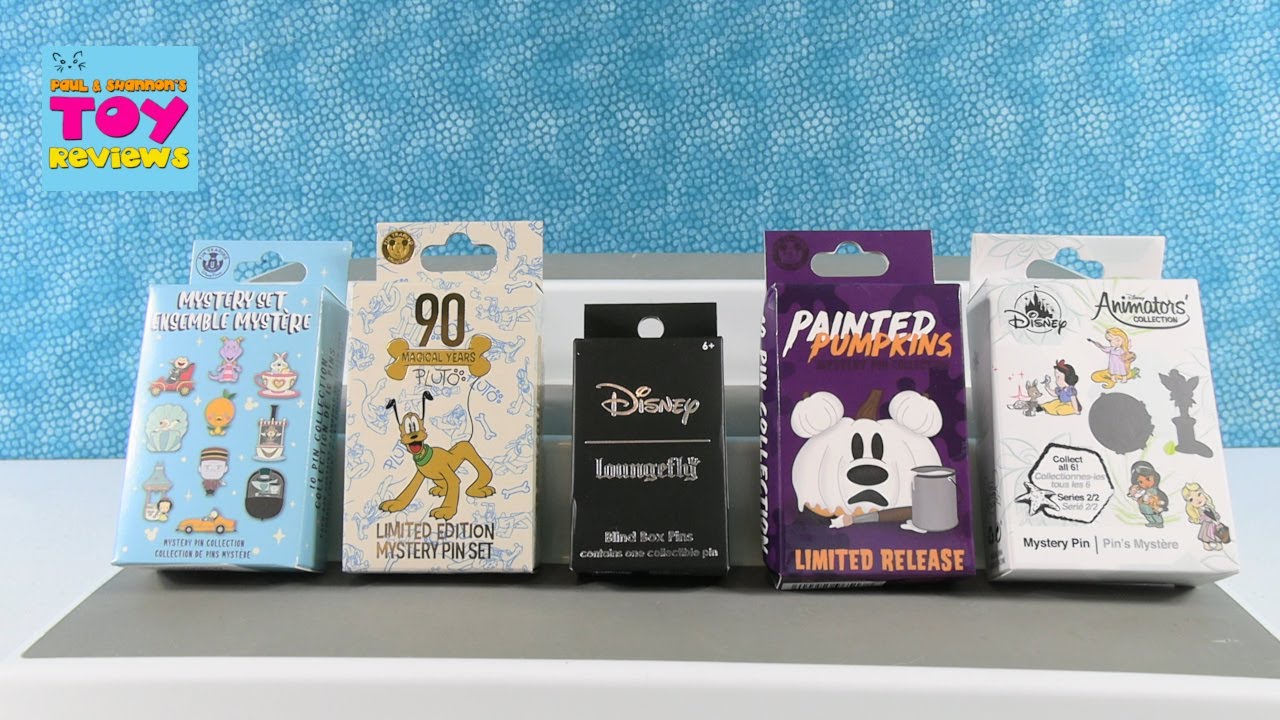 Disney Mystery Collectible Pins Palooza Halloween Pluto& More Unboxing