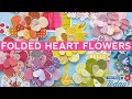 How To Make Folded Paper Heart Flowers