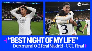 REACTION: Jude Bellingham reacts after Real Madrid win the Champions League against Dortmund 🤍