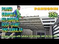 SIMPLE GARAGE CANOPY DESIGN with TUBULAR STEEL TRUSES and COLOR ROOF | 24sqm 35k budget