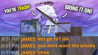Kid CALLS ME OUT On Stream To 1v1 Build Battle, So I Accepted... (Fortnite Playground)