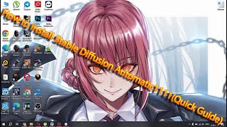 How to install Stable Diffusion Automatic1111(Quick Guide)Artificial intelligence for animation.