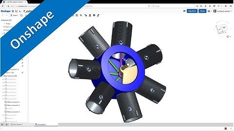 Sternmotor - 7 Cylinder Engine - Onshape Assembly Training