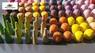 Montessori Rainbow & Natural Wood Loose Parts and Sorting Box
