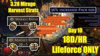 [POE 3.28] Harvest Strats - 18D/HR on Day 10 - 90%+ pack size