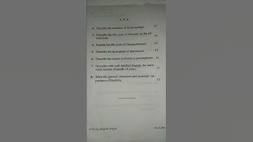 Botany Generic Semester–1 VBU Question Paper 2018 || Previous Year Questions Paper