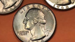 US 1968 Quarter Dollar - DC Minutes United States Coins