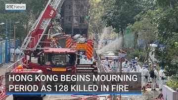 Hong Kong begins mourning period as 128 killed in fire