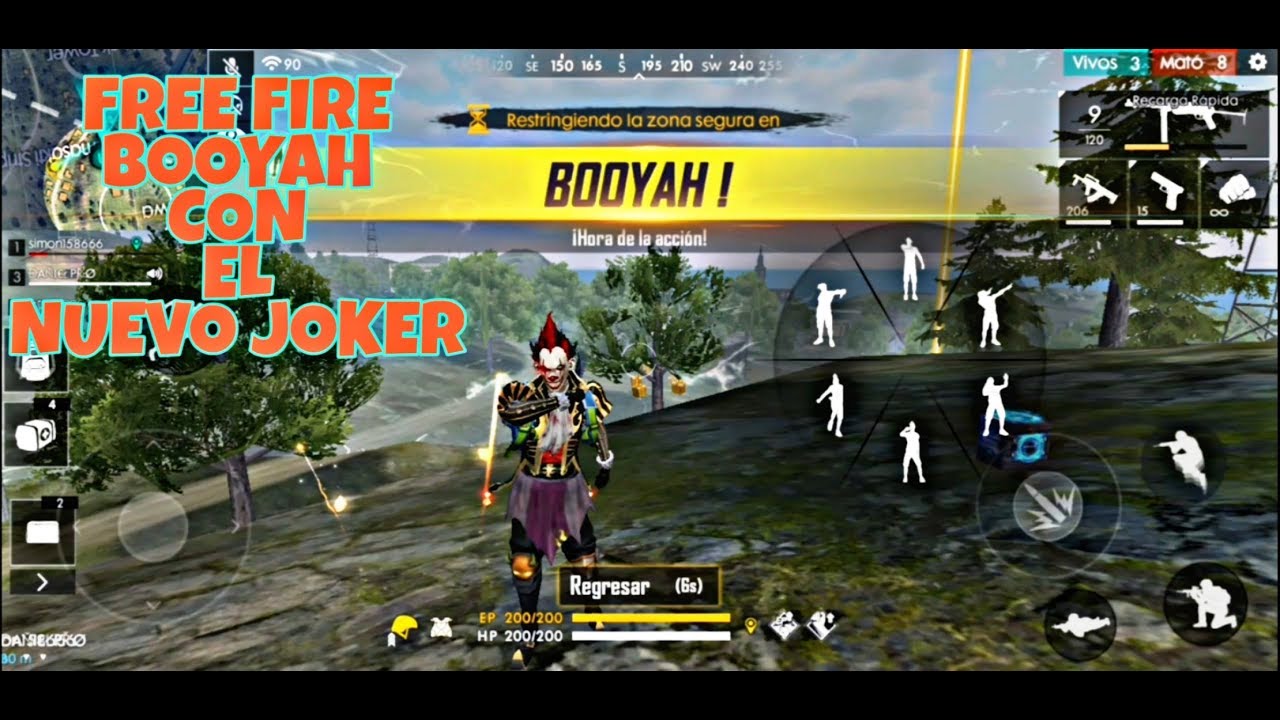 Free Fire Booyah Con El Nuevo Joker Youtube