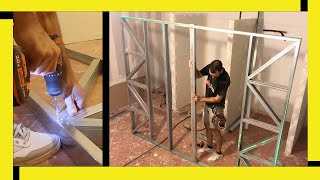 🔥 How to Install a Half-Height Drywall Wall Anchored Only to the Floor