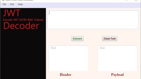 JWTDecoder Java desktop application