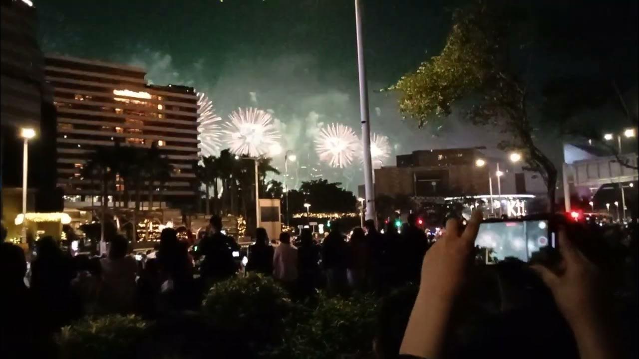 new year fireworks hong kong 2024 from tst YouTube
