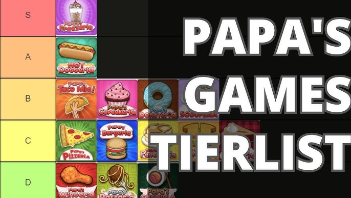 Papa louie game tier list (Flash version) : r/tierlists