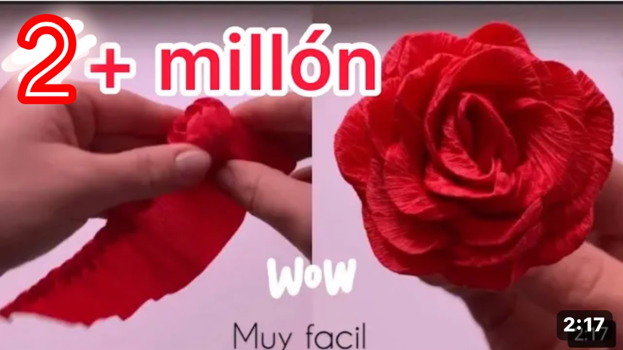 Como hacer flores con papel de seda