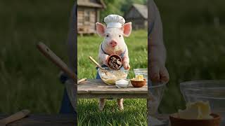 his Tiny Piglet’s Lava Cake Melt Is Too Satisfying 🐷🍫