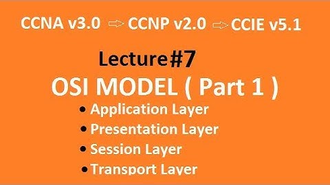 Lecture #7 ║ OSI MODEL (Part  - 1) ║ Prashant Lodhi