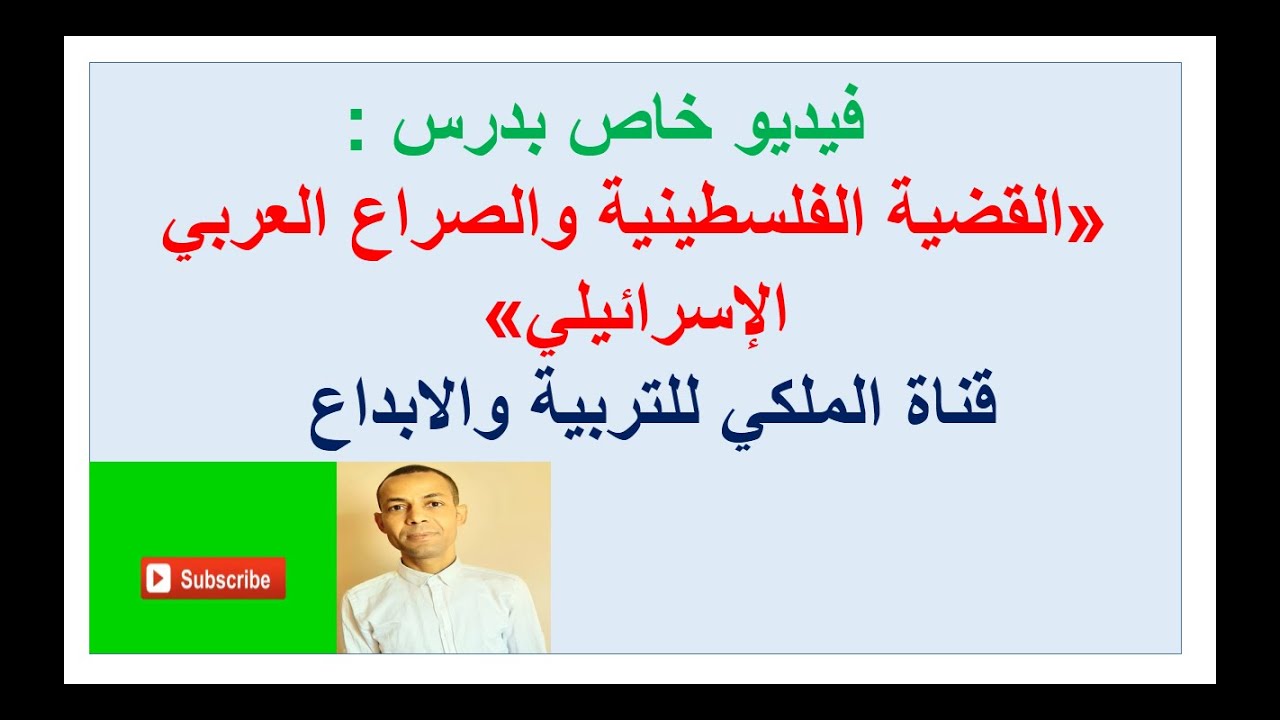 ملخص القضية الفلسطينية والصراع العربي الاسرائيلي