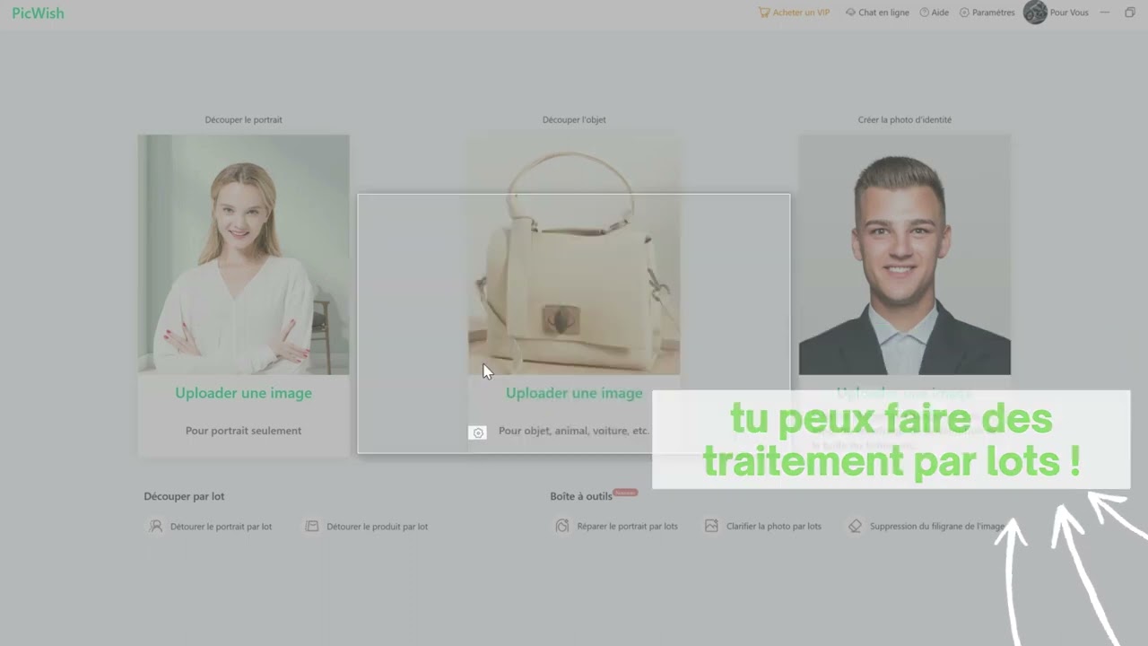 PicWish I Traitement d'images par lots