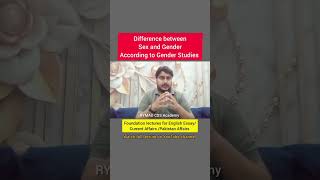 Difference between Sex and Gender in Gender Studies