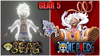 RELL seas VS One piece Transformations | The BEST One piece game | Luffy Gear 5 Sneak peek
