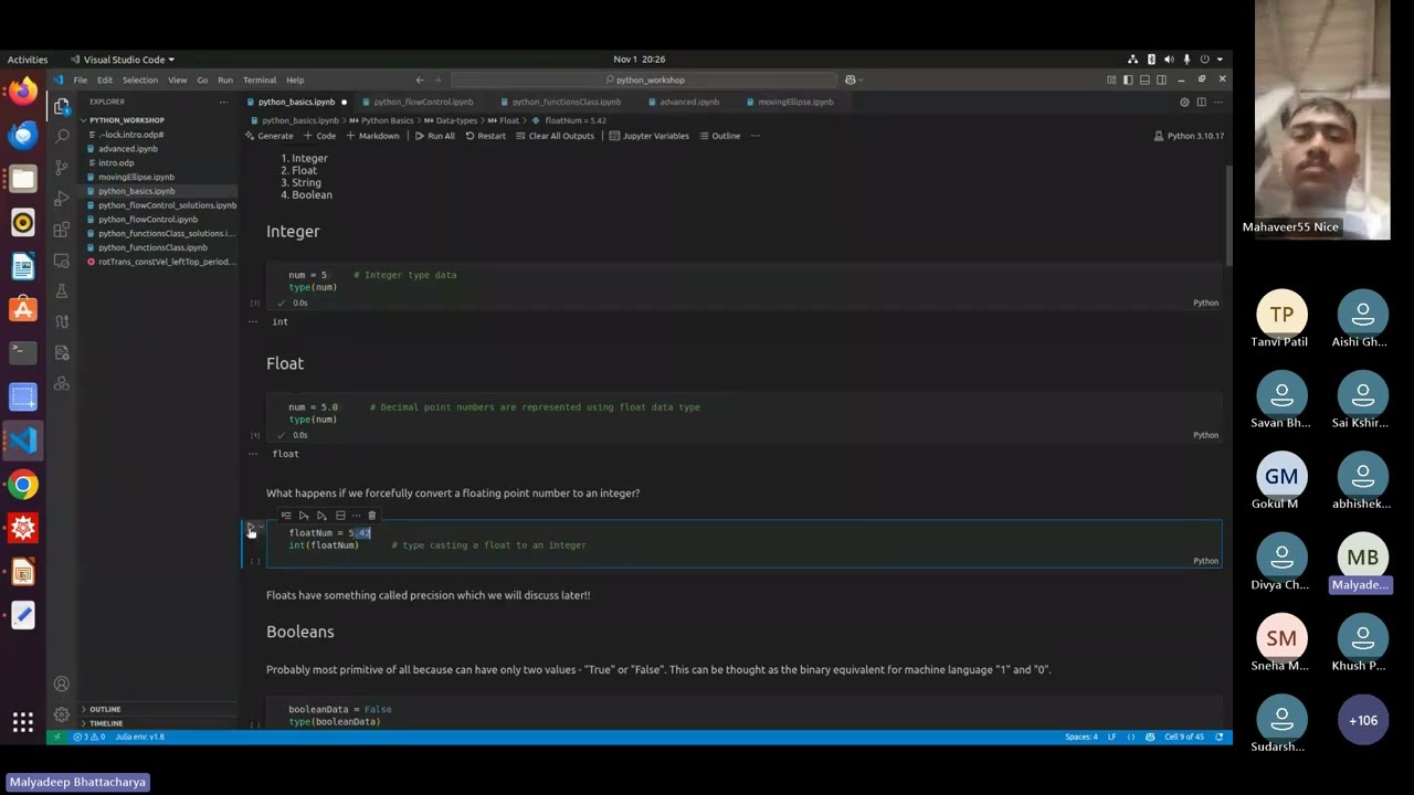 Python Workshop , AZeotropy IIT Bombay . 