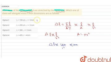 Four wires of the same material are stretched by the same load. Which one of them