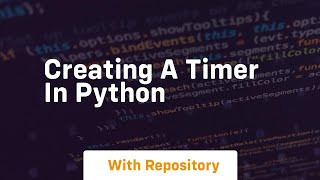 creating a timer in python