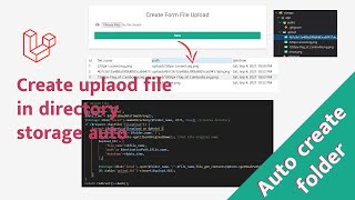 Create upload file and create auto folder Laravel