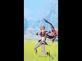 When childe finally becomes adept with the bow | Genshin Impact #shorts