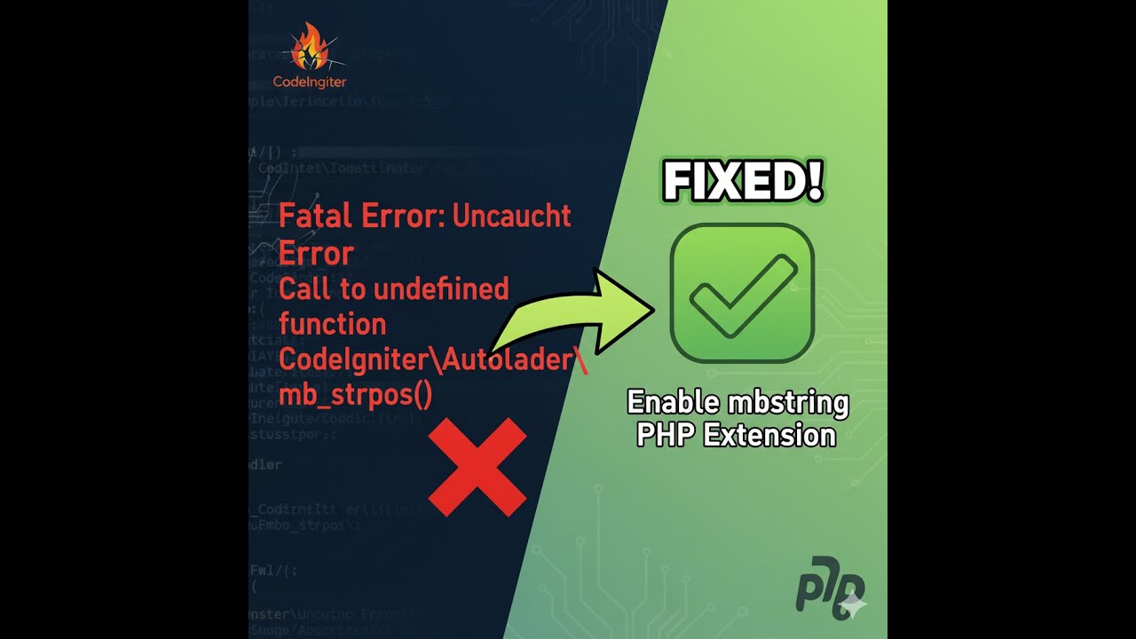 Fatal error Uncaught Error Call to undefined function CodeIgniterAutoloadermb strpos – How to Fix