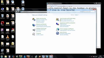 Pin Control Panel to the Taskbar in Windows 7 Step By Step Tutorial