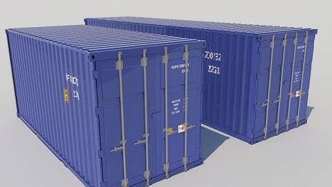 Shipping Containers Blue 3D Model