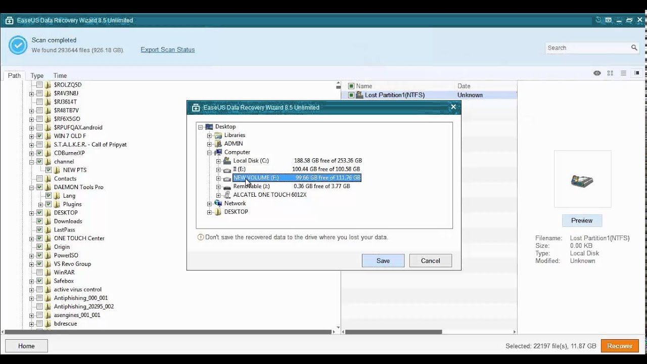 Kako povratiti izbrisane podatke pomocu EaseUS Data Recoverty Wizard 8.5