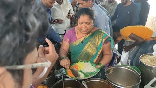 Hyderabad famous Kumari aunty serving unlimited meals chepaest price | rode side Street food