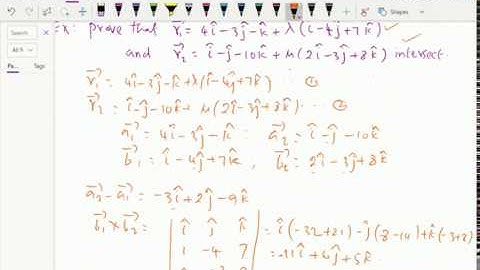 Vectors : - ( Shortest distance between two skew lines ; Solving problem ) - 100.