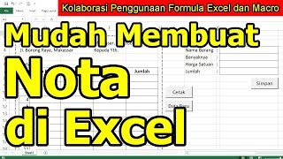 Mudah Membuat Nota di Excel screenshot 5