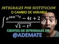 Integrales | Integral de (e^{Sen^{-1}t}-4t+2)/(sqrt(1-t^2))dt por sustitución, ejemplo 100