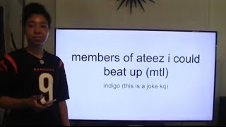 members of ateez i could beat (most to least likely)