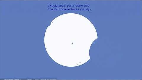 Phobos and Deimos - Simultaneous Transit across the sun from Mars 21-Nov-2025