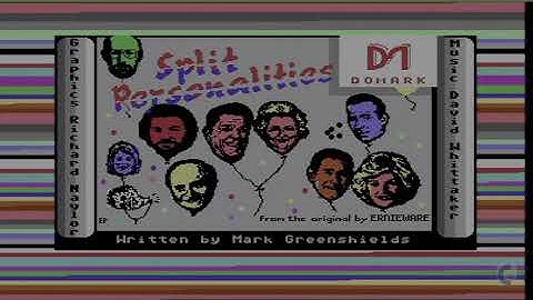 C64 Split Personalities tape loader & gameplay